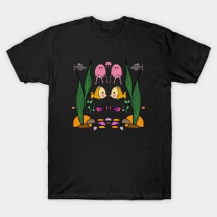 Deep Sea with Fishes and Jelly T-Shirt